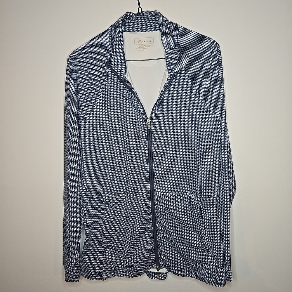 Peter Millar Womans Size L  Long Sleeve Sport  Sun Protection Zip Up